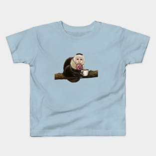 "Capuchin Cappuccino" - Java Jungle collection Kids T-Shirt